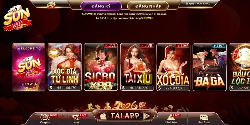 Truy cập vào trang chính thức của nền tảng để bắt đầu tải app Sunwin